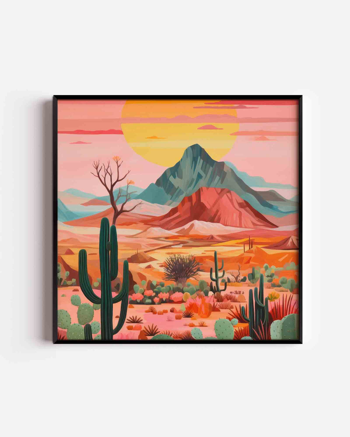Woestijnlandschap – keuken vierkante poster als wanddecoratie