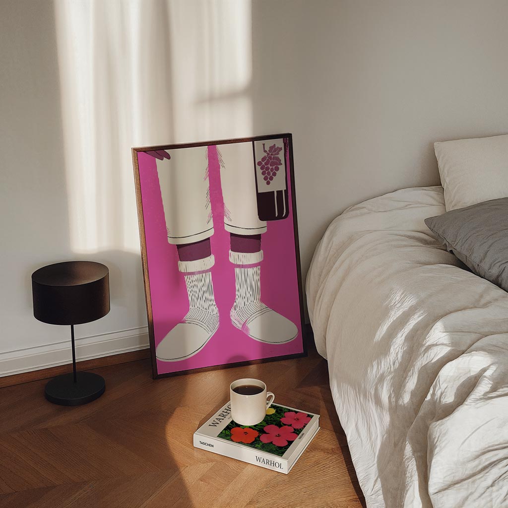 Relaxte Flair – staande Popart wanddecoratie van WallArtistic