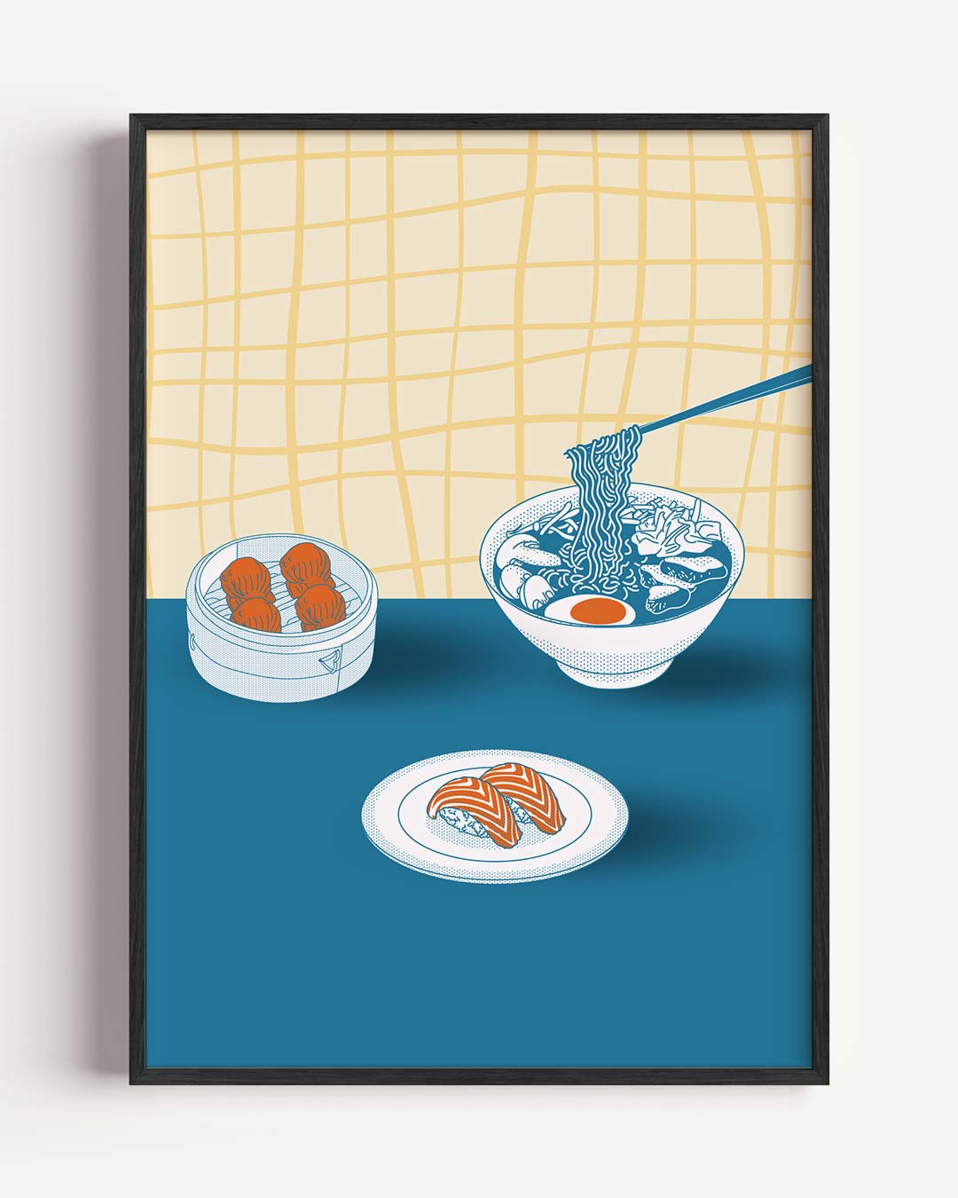 Aziatische Eetervaring – keuken portret poster als wanddecoratie