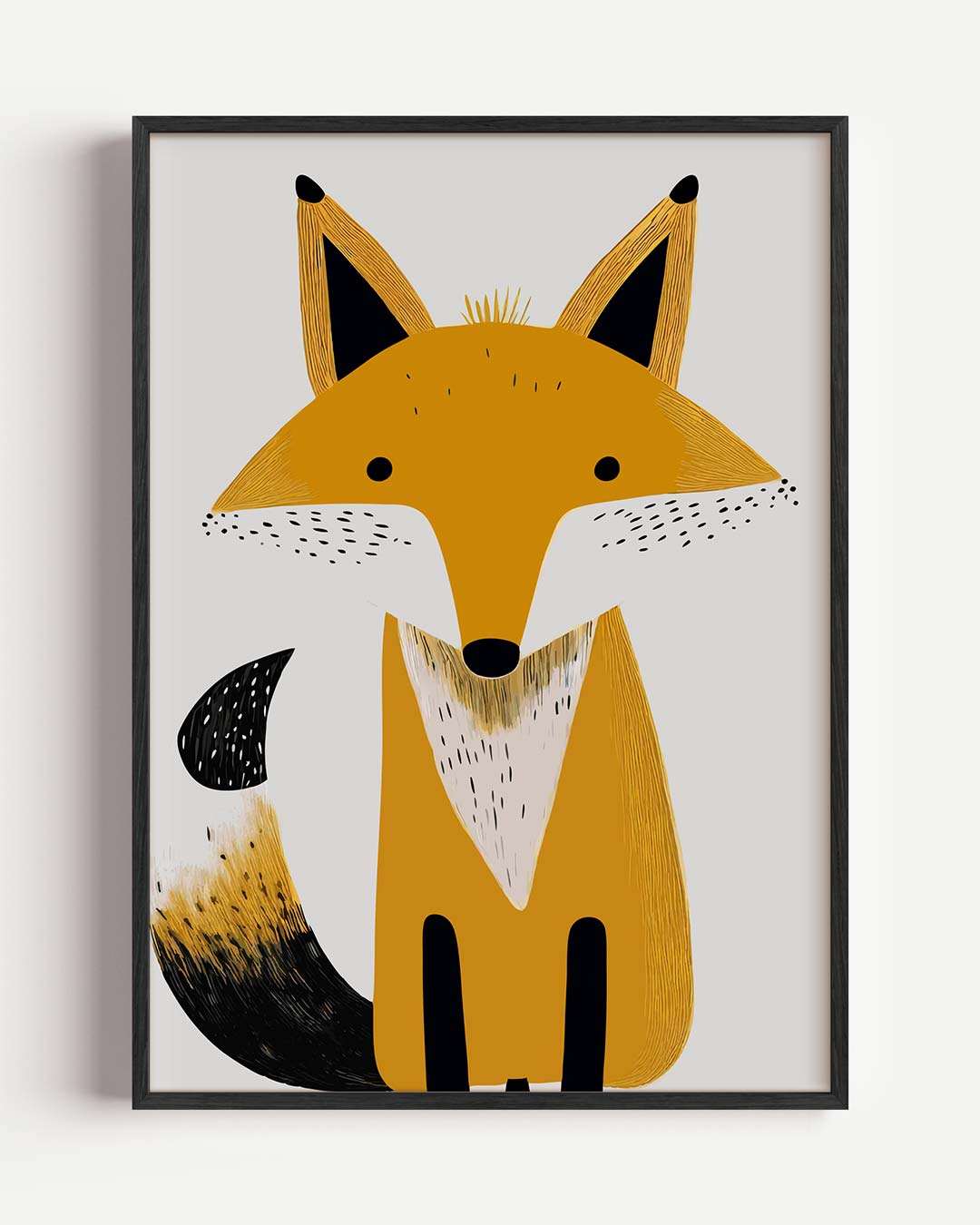 Schattige Vos Illustratie – kids portret poster als wanddecoratie