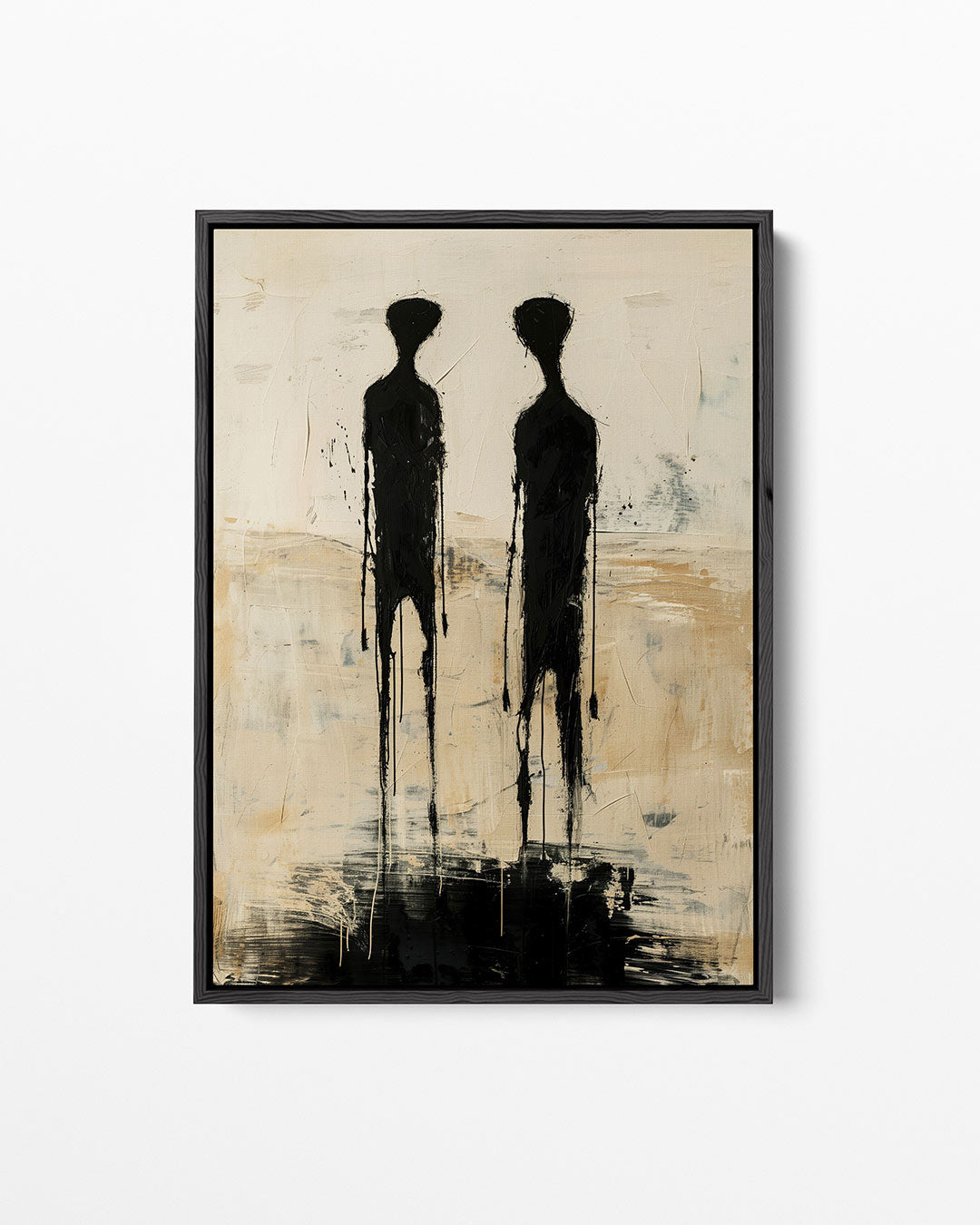 Twee silhouetten – staand wanddecoratie kunstwerk