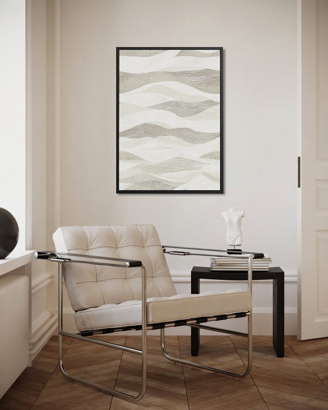 Golvende lijnen – kunstwerk als stijlvolle wanddecoratie