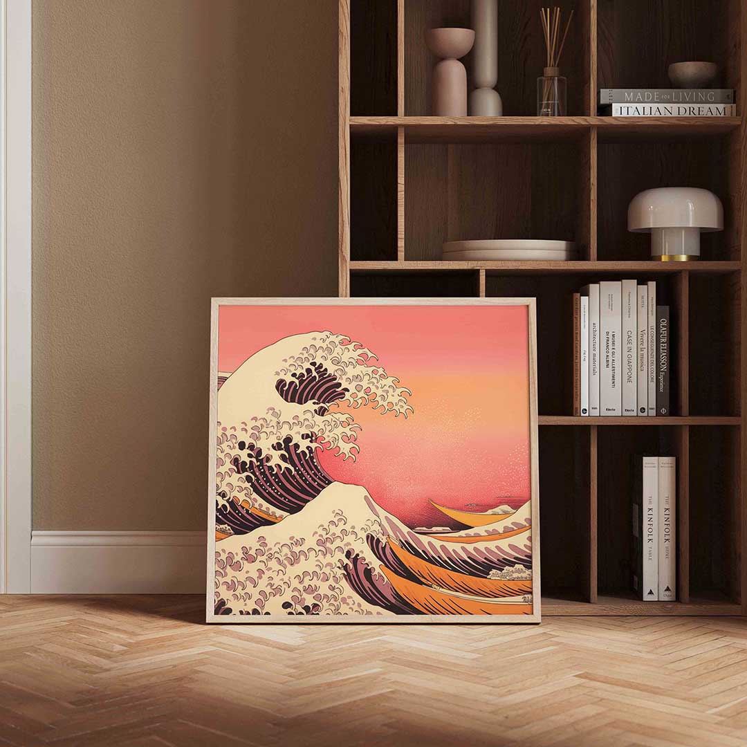 Grote golf – vierkante wanddecoratie met kleur en vorm van WallArtistic
