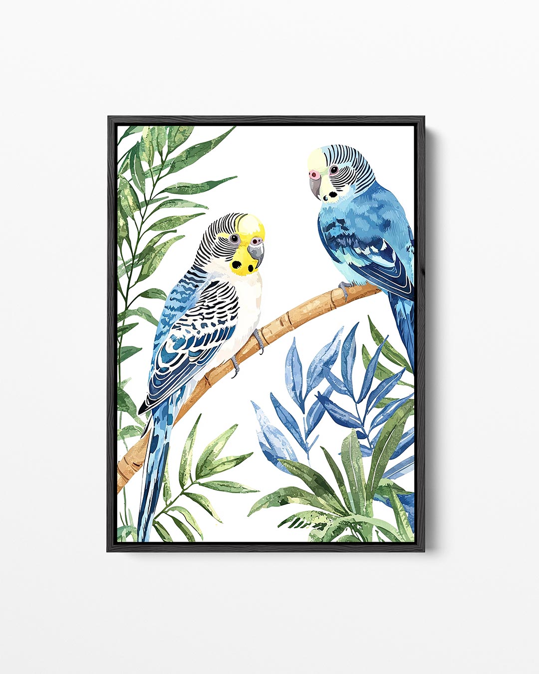 Vrolijke parkieten – staand wanddecoratie kunstwerk