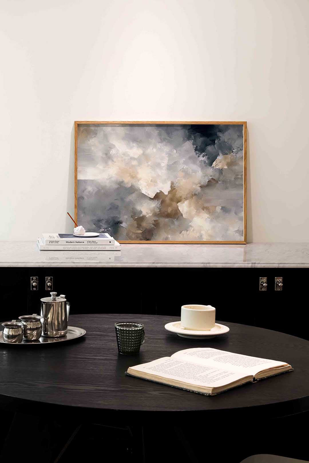 Abstracte wolken – abstracte poster in liggend formaat