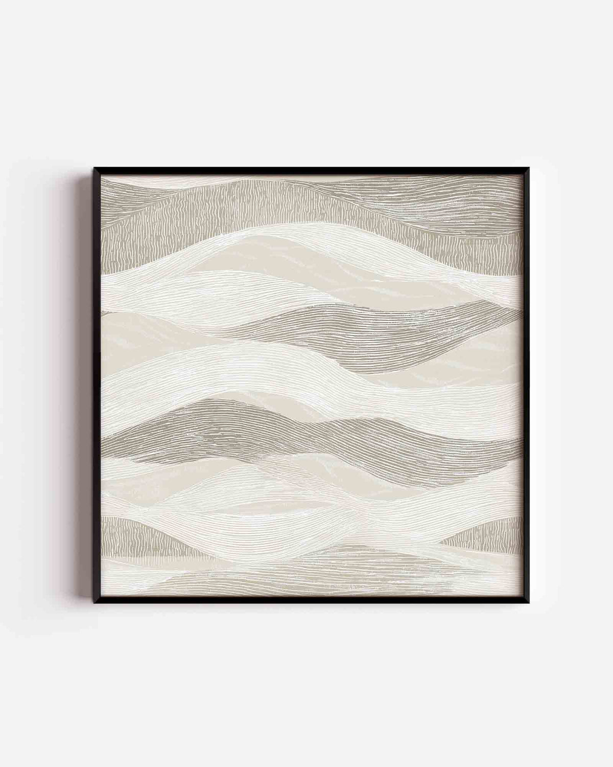 Golvende lijnen patroon – abstracte vierkante poster als wanddecoratie
