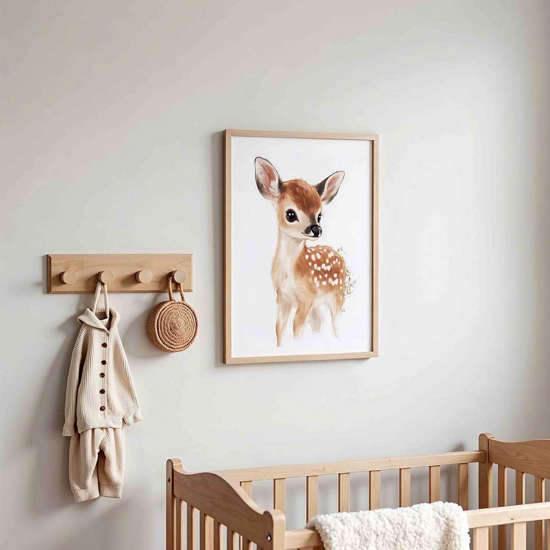 Schattig hertje – kinderposter in staand formaat