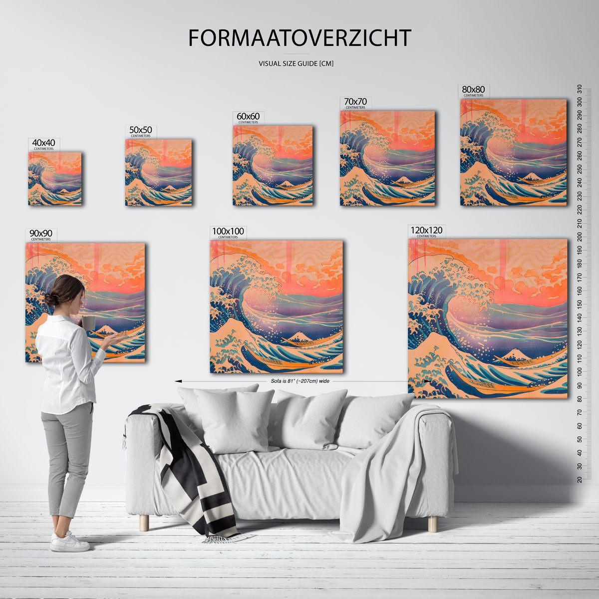 Golf en boot – tropische wandkunst als vierkante poster