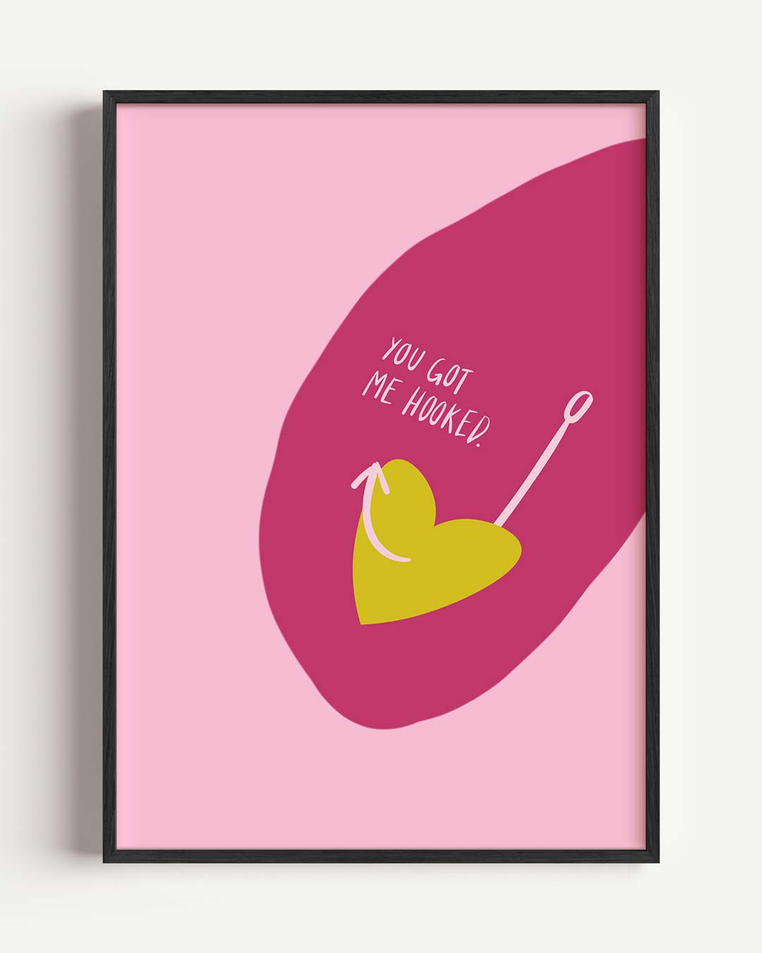 Love Hooked Hart – zomer portret poster als wanddecoratie