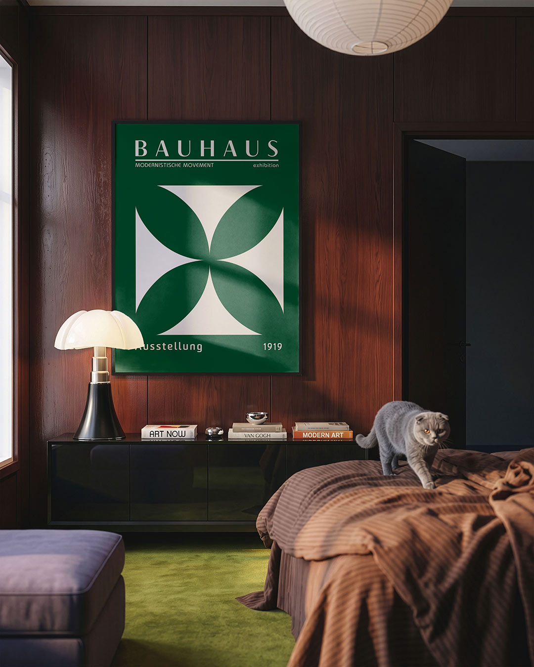 Vorm en balans – geometrische Bauhaus poster in staand formaat