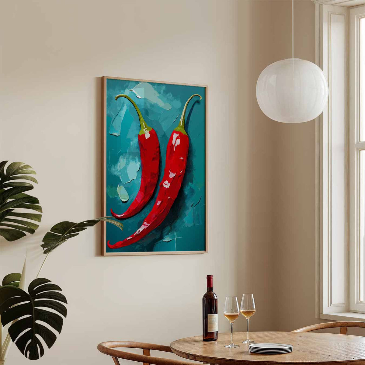Spicy Pepper Art Print – staande keuken wanddecoratie van WallArtistic