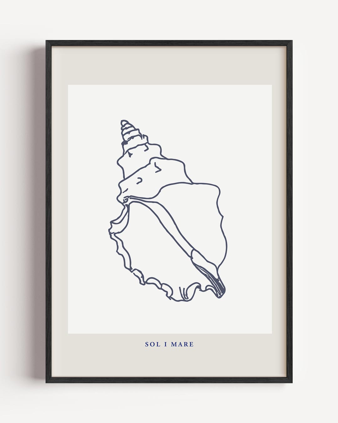 Schelp Illustratie – zomer portret poster als wanddecoratie
