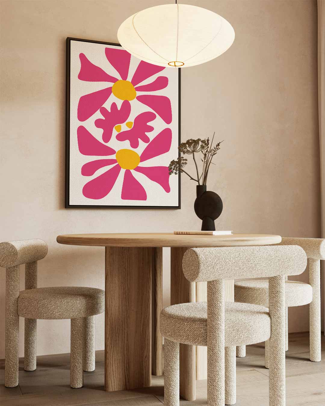 Vrolijke Bloemexplosie – staande wandkunst voor woonkamer of interieur