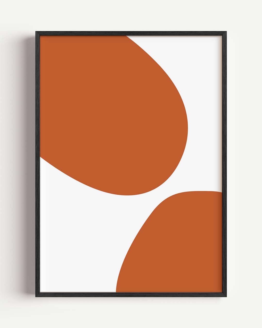 Abstracte Terracotta Vormen – kleurrijke abstracte portret poster als wanddecoratie