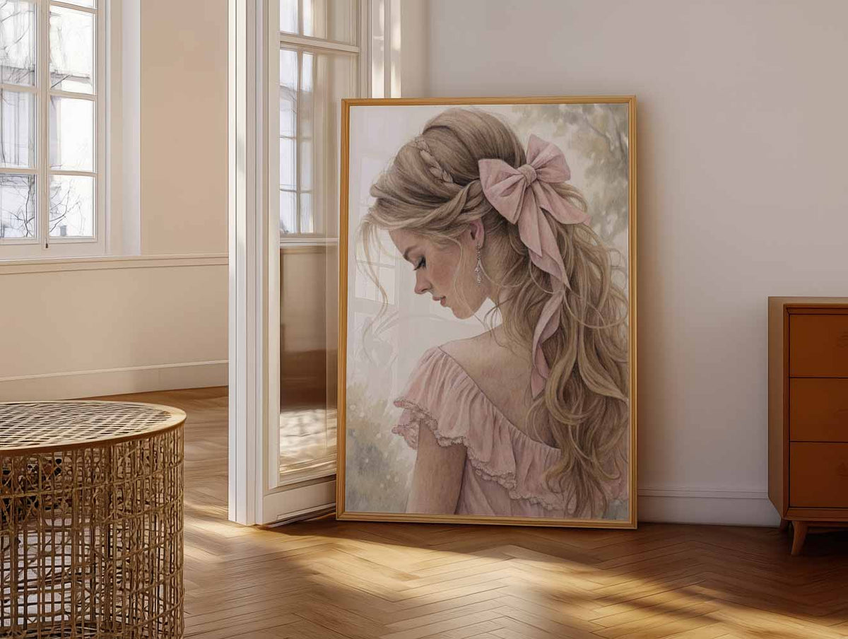 Dromerige Elegantia – vrolijke paasillustratie als portret poster