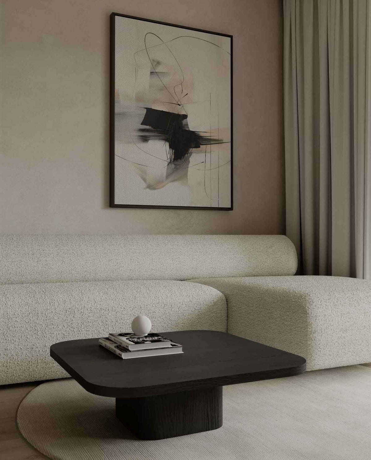 Abstracte Lijnendans – canvas kunstwerk als wanddecoratie