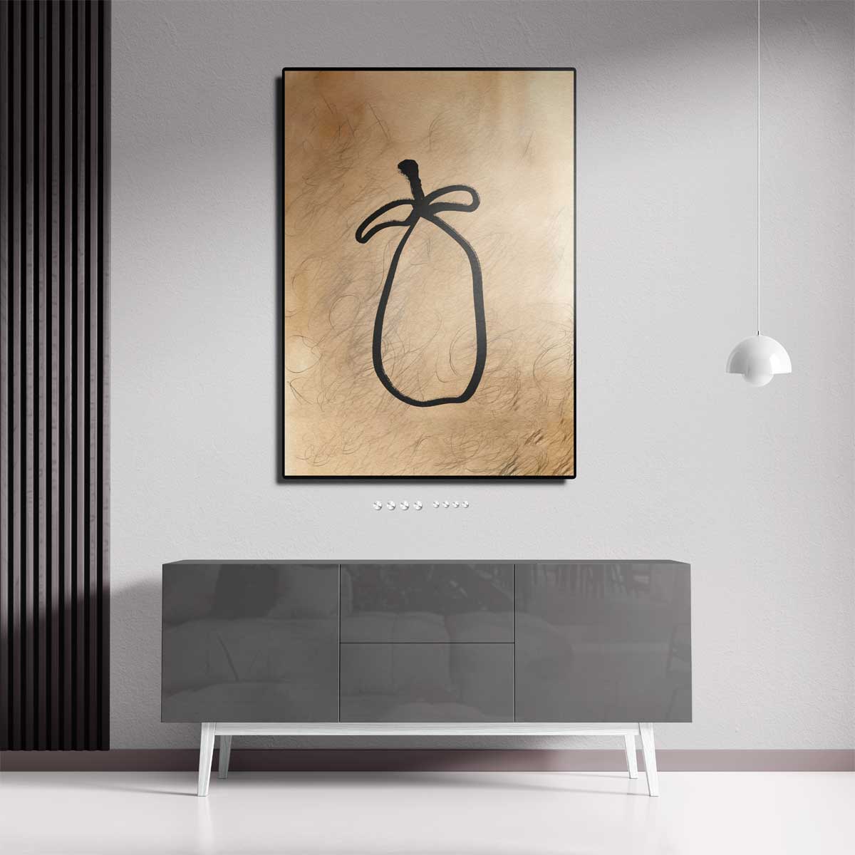 Simpele Schoonheid: Abstracte Vaas – dibond kunstwerk als wanddecoratie