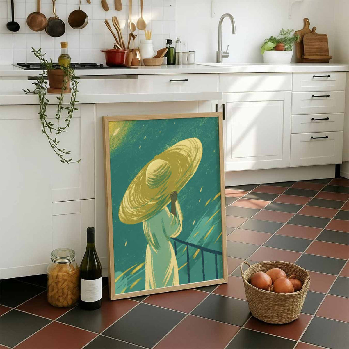 Dagdromen in de Zon – staande muurposter met zomerse uitstraling