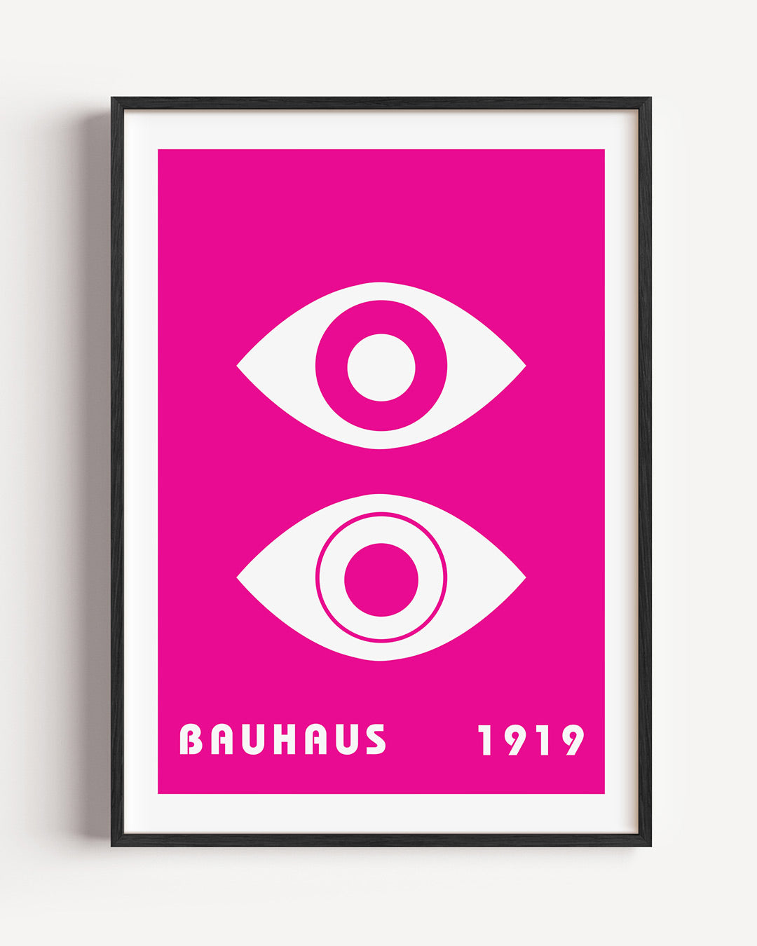Oogvormen en kleur – staande Bauhaus poster als wanddecoratie