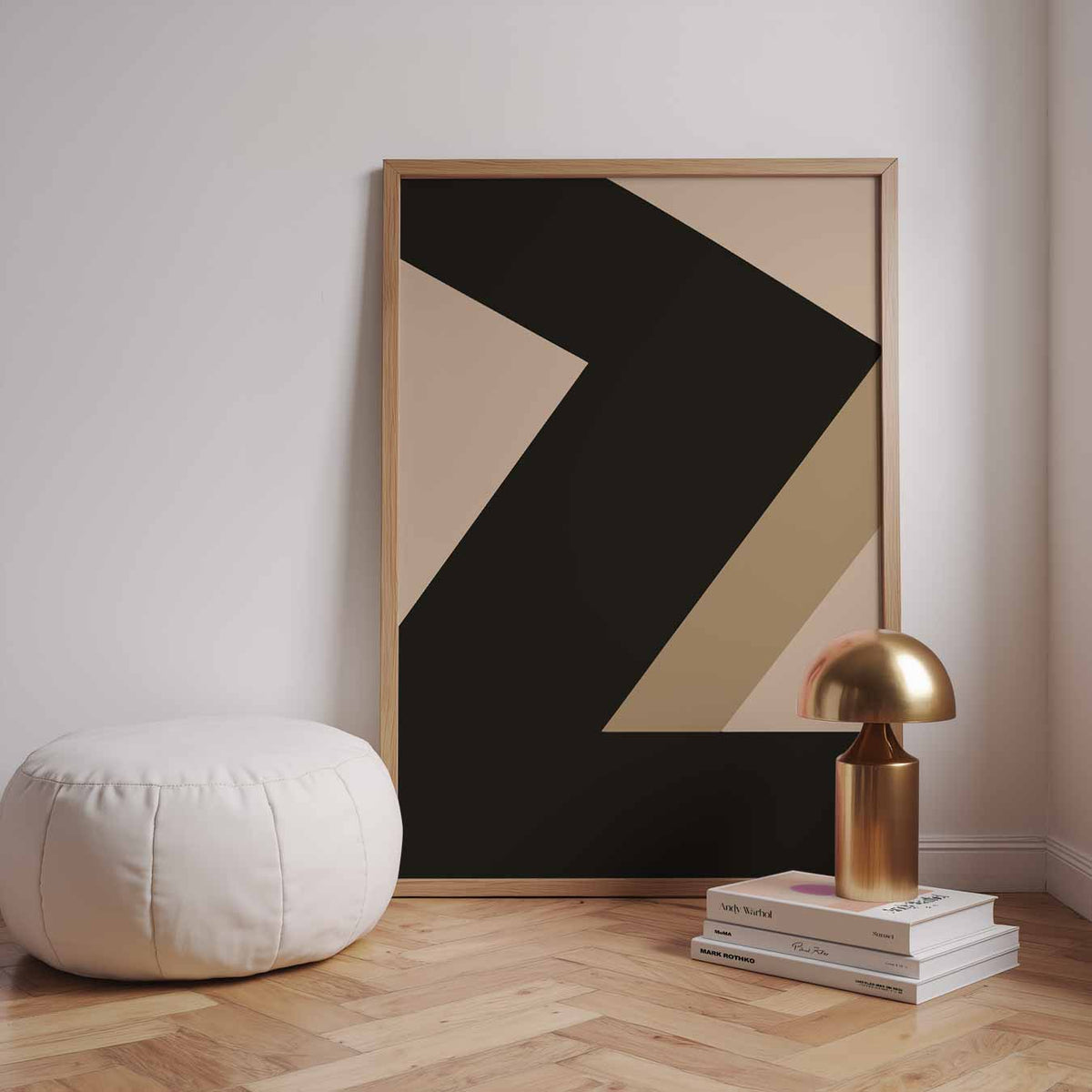 Stijlvolle Geometrische Print – staande kleurrijke abstracte wanddecoratie van WallArtistic