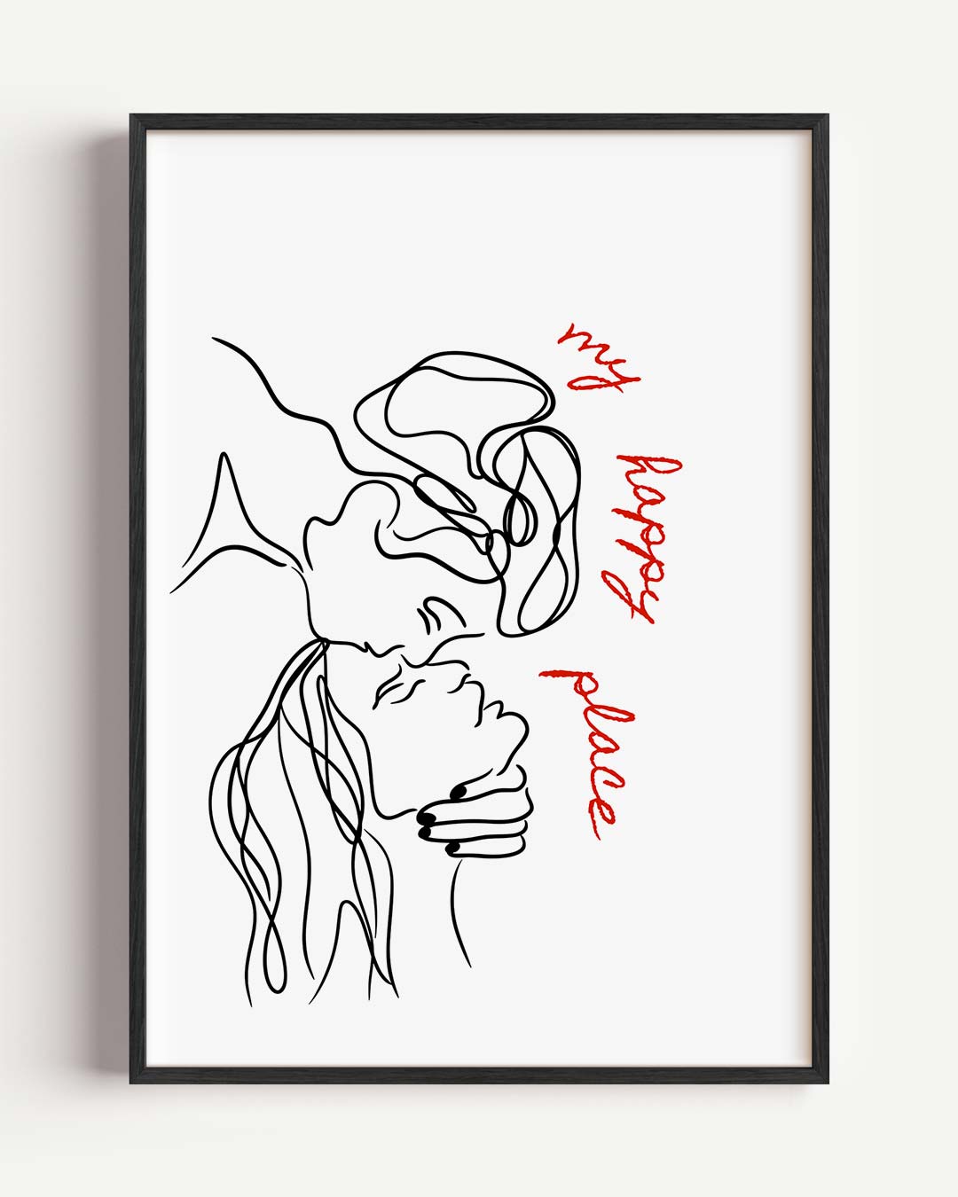 Line-art Romantische – zomer portret poster als wanddecoratie