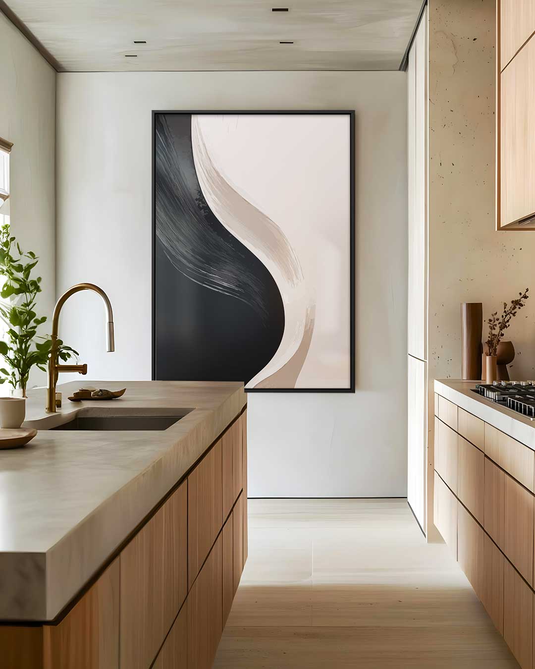 Mystieke Abstractie – dibond wanddecoratie in staand formaat