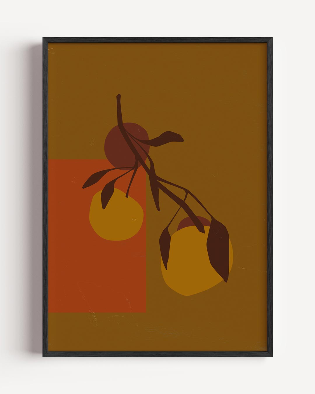 Warme Citruskunst – bloemen portret poster als wanddecoratie