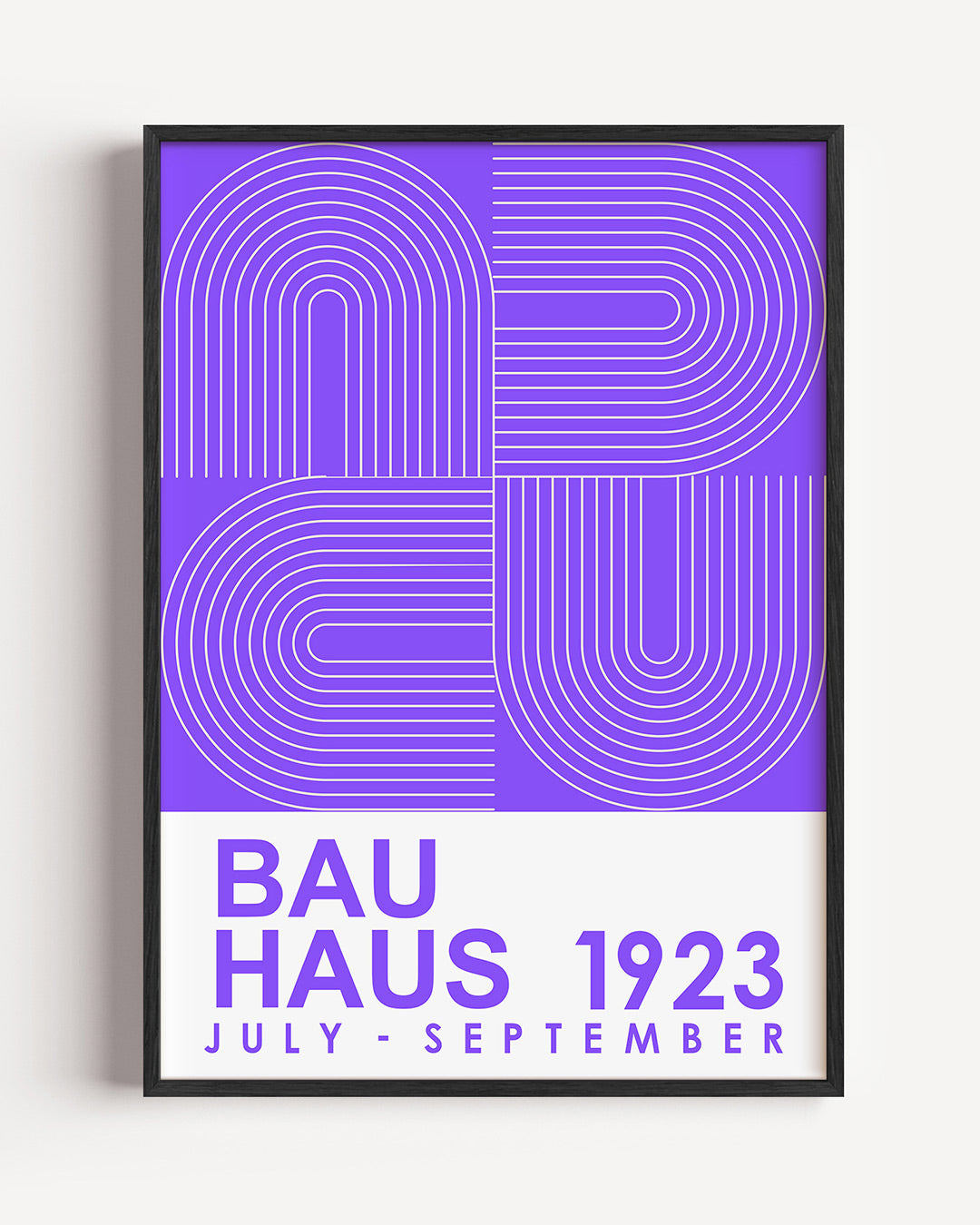Lijnen en vlakkenspel – staande Bauhaus poster als wanddecoratie