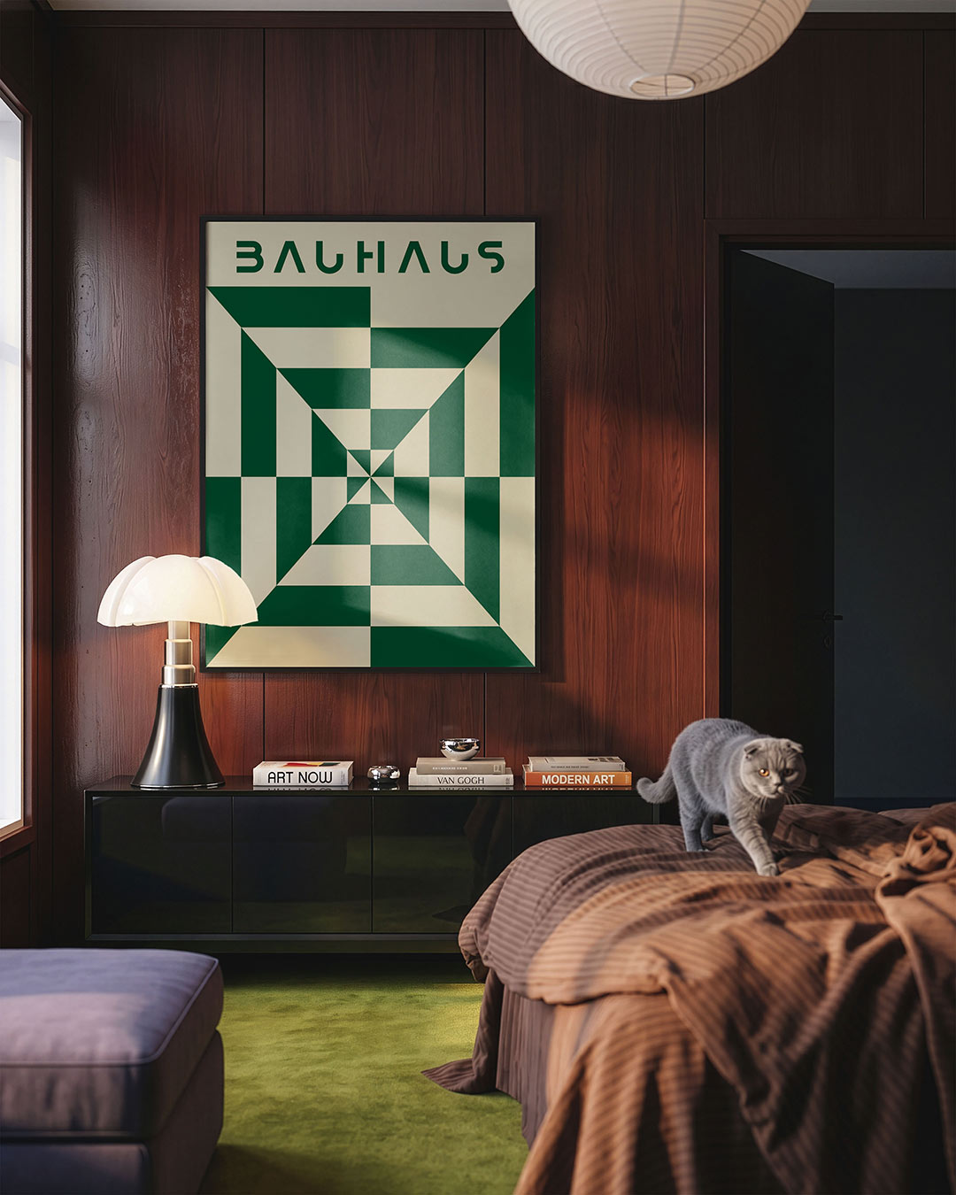 Vorm en balans – geometrische Bauhaus poster in staand formaat