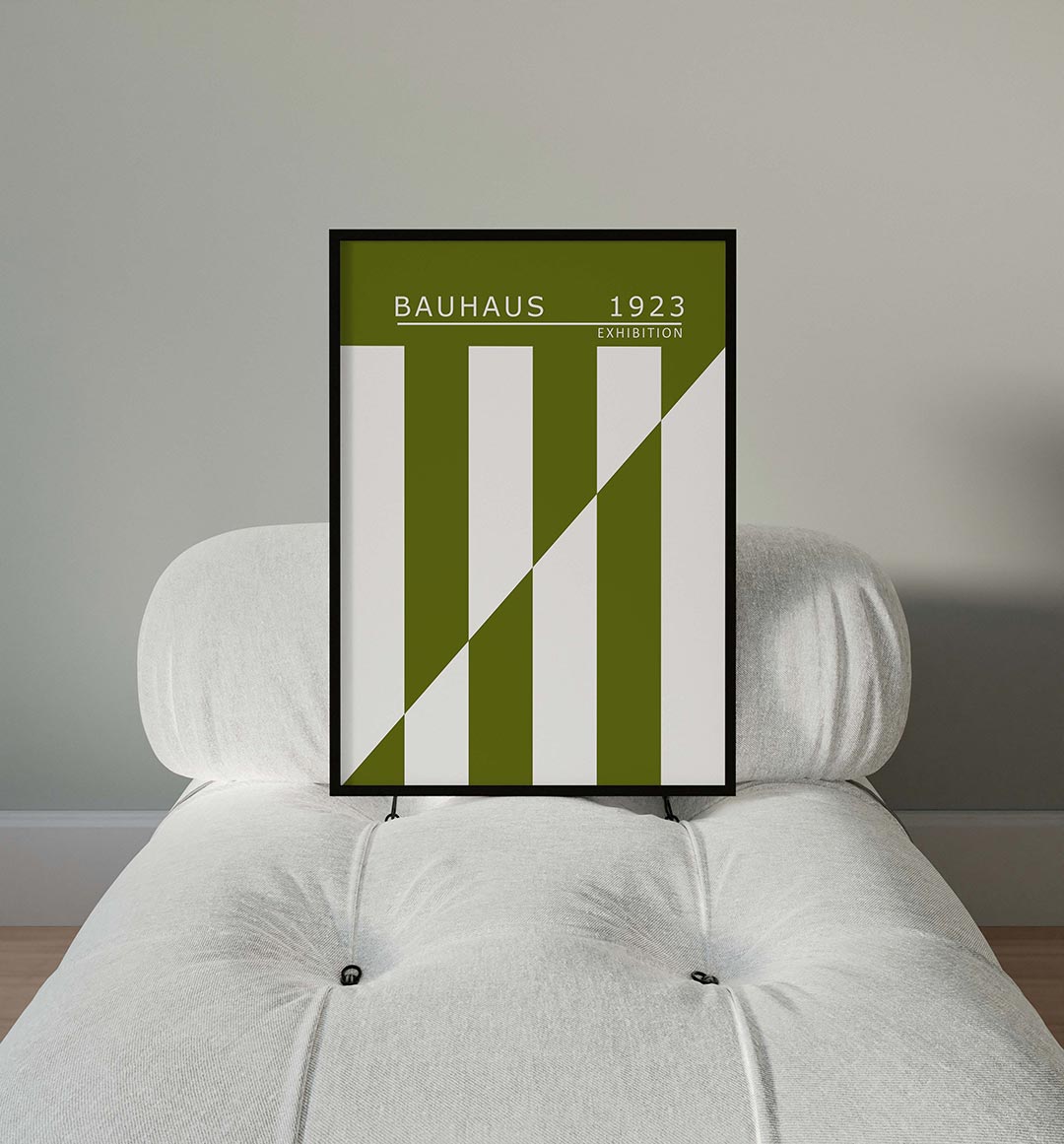 Lijnen en vlakken – moderne Bauhaus wandkunst als poster