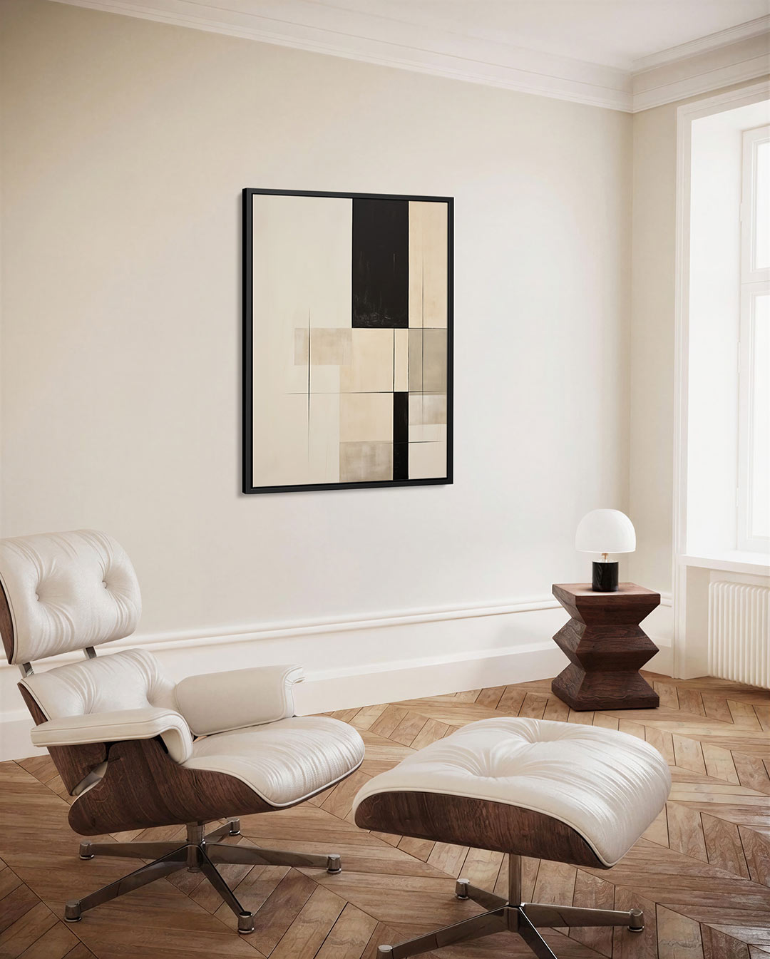 Geometrische vlakken – staand wanddecoratie kunstwerk