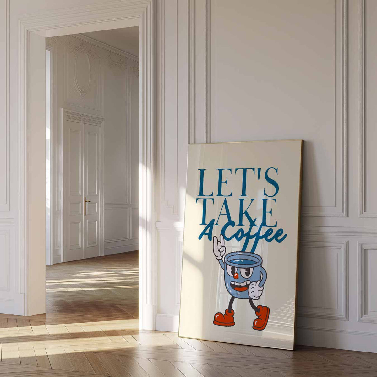 Let's Take a Coffee – zomer poster als frisse staande wanddecoratie
