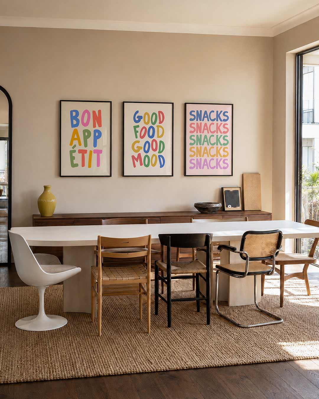 Kleurrijke letters posterset – derde productweergave – deze posterset in drie delen toont speelse, kleurrijke