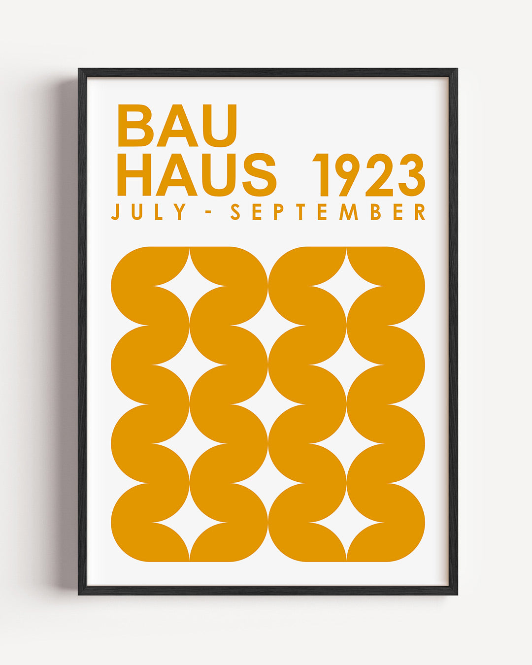 Vormritme en kleur – staande Bauhaus poster als wanddecoratie