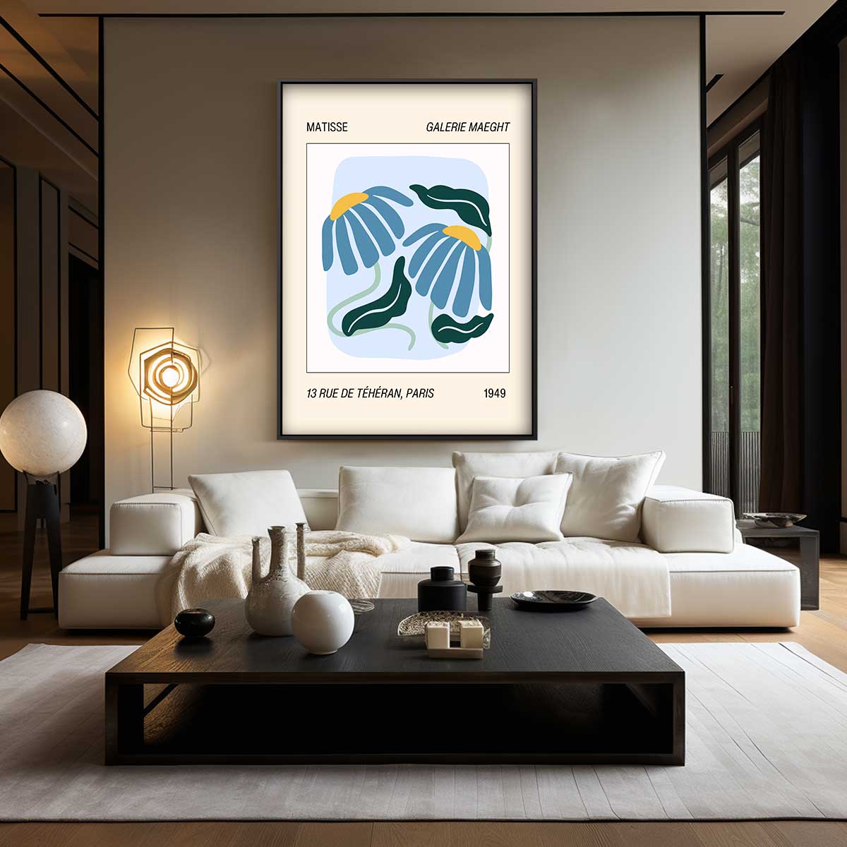 Bloemenpracht in Parijs – staand kunstwerk voor modern interieur