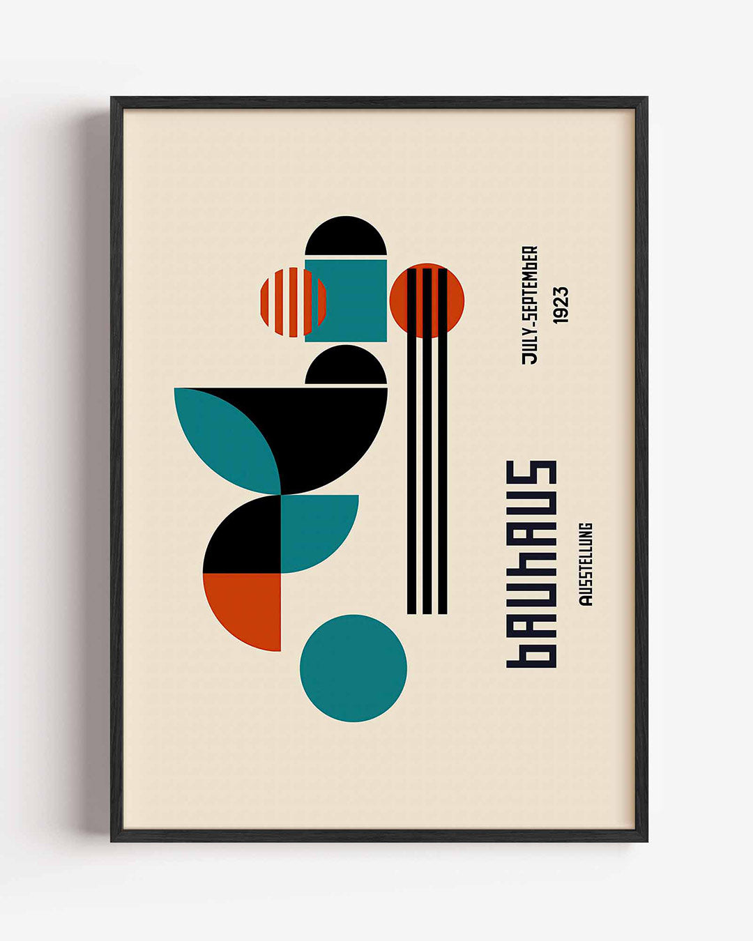 Vorm en balans – staande Bauhaus poster als wanddecoratie