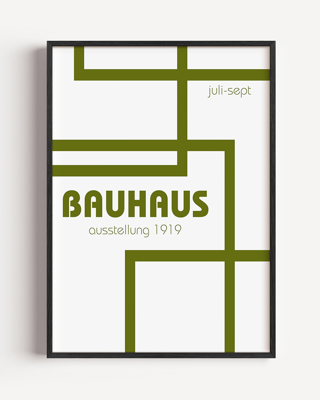 Lijnen en vlakken – staande Bauhaus poster als wanddecoratie