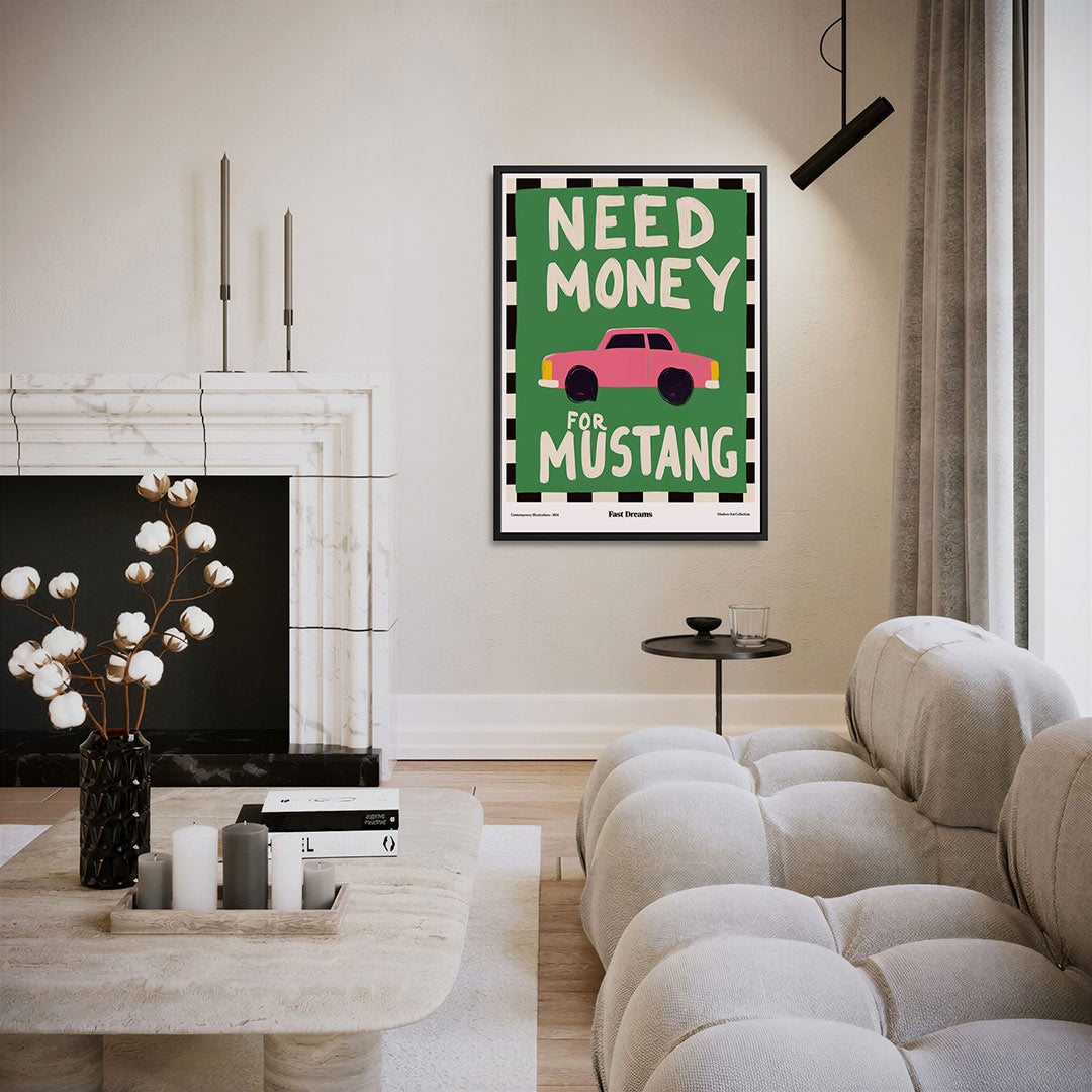 Speelse autodroom – moderne staande wandkunst
