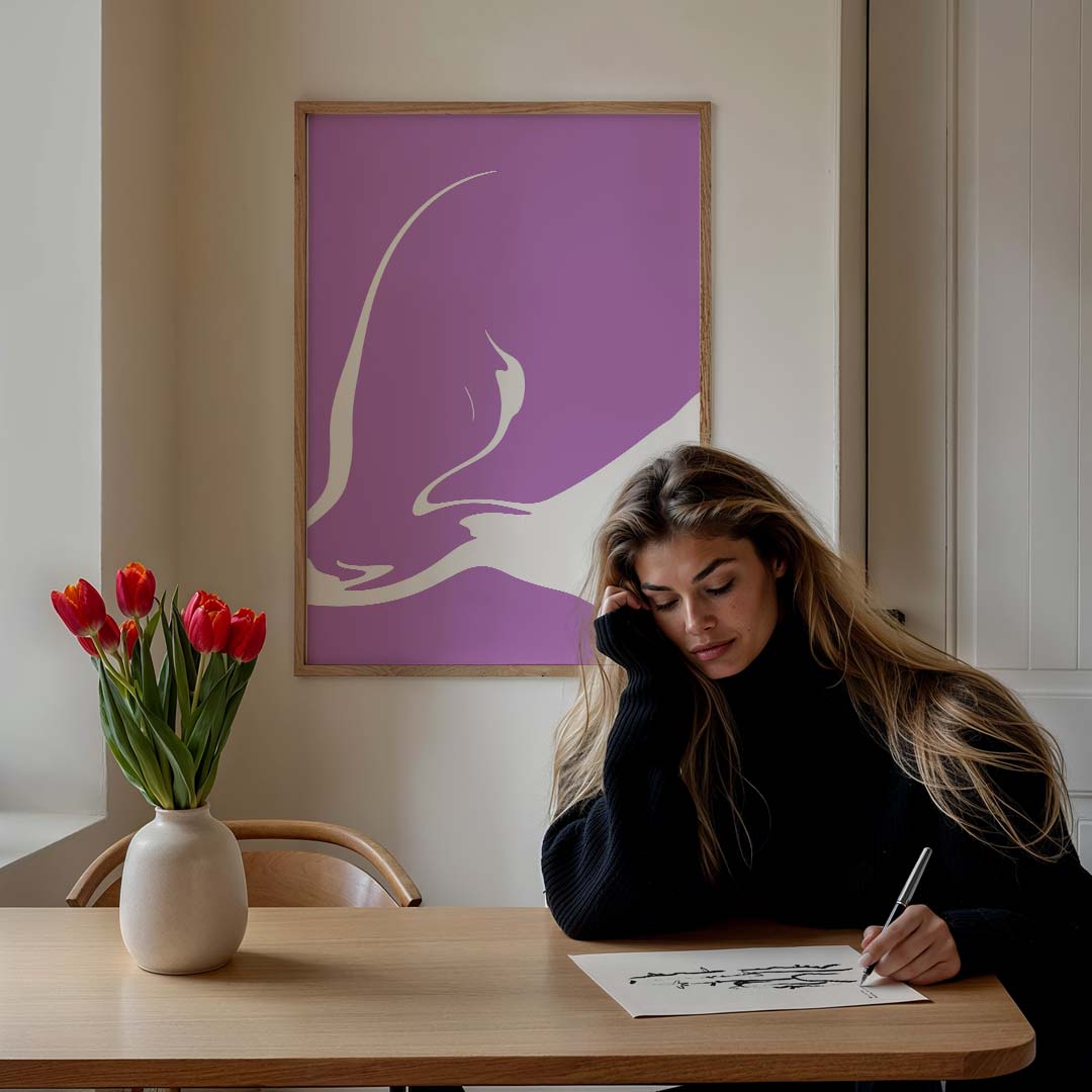 Abstracte Elegantievormen – staande muurposter met kleurrijke abstracte vormen
