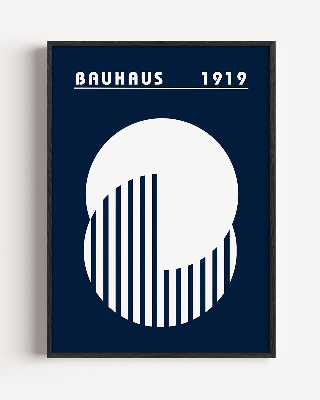 Cirkel en lijnen – staande Bauhaus poster als wanddecoratie