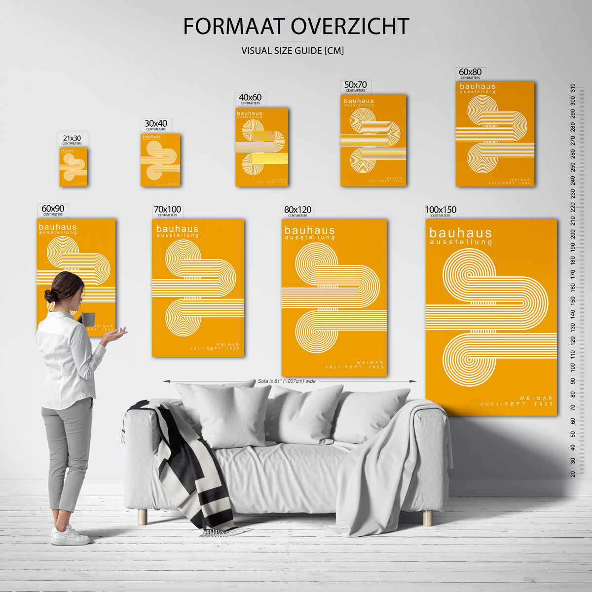 Lijnen en kleurvlakken – Bauhaus poster als moderne geometrische wanddecoratie