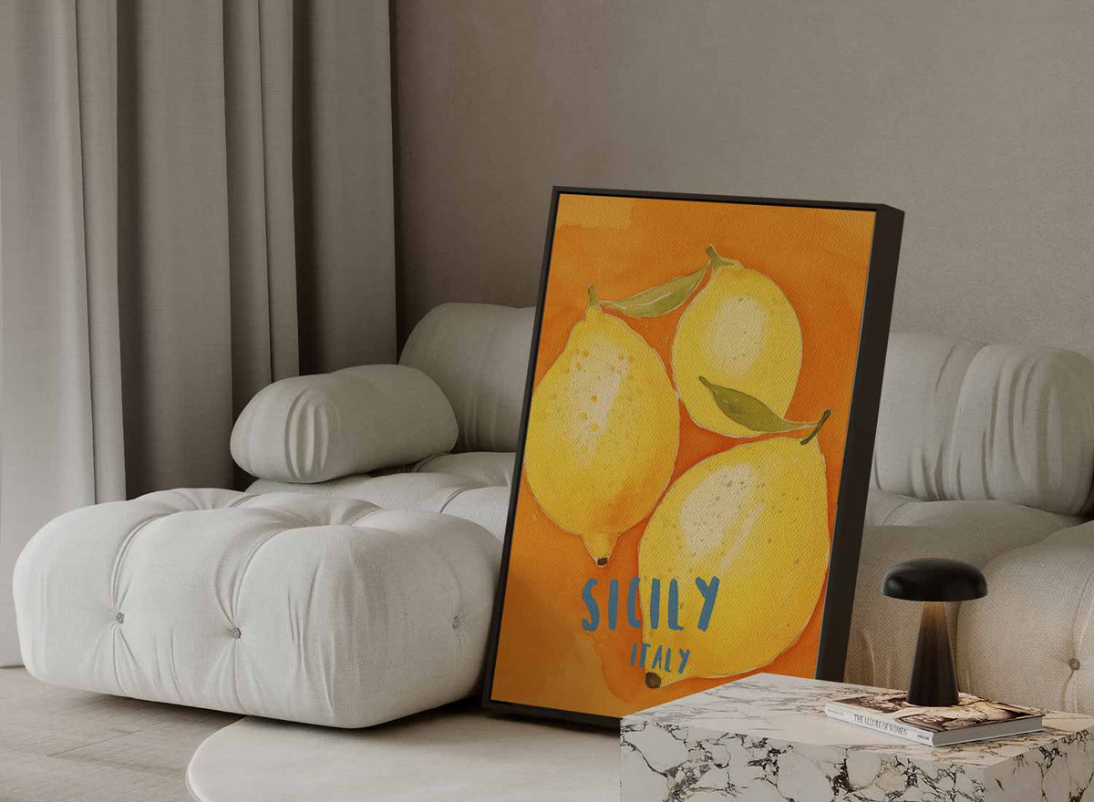 Siciliaanse Citroen – dibond kunstwerk als wanddecoratie
