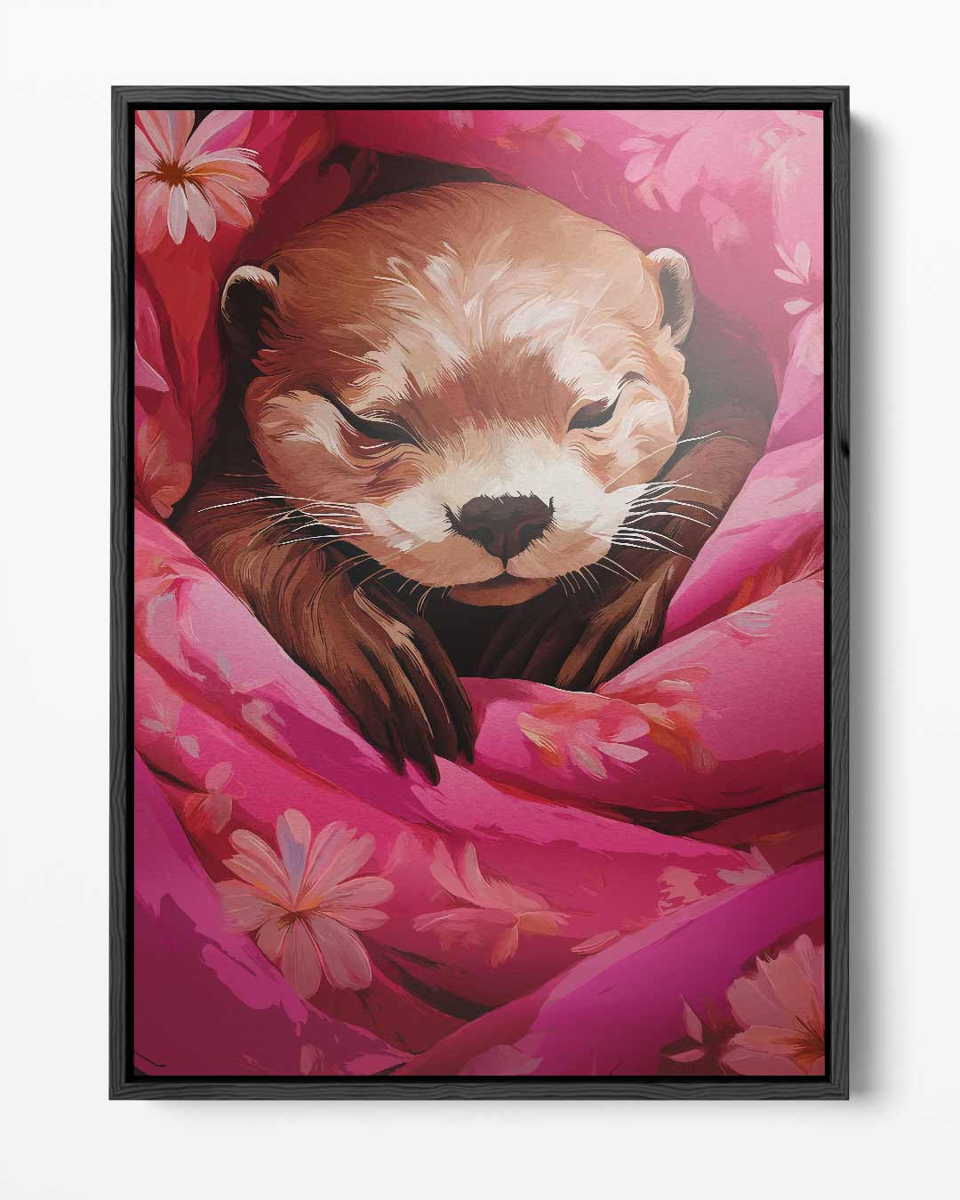 Dromerige Otter – portret kunstwerk als wanddecoratie