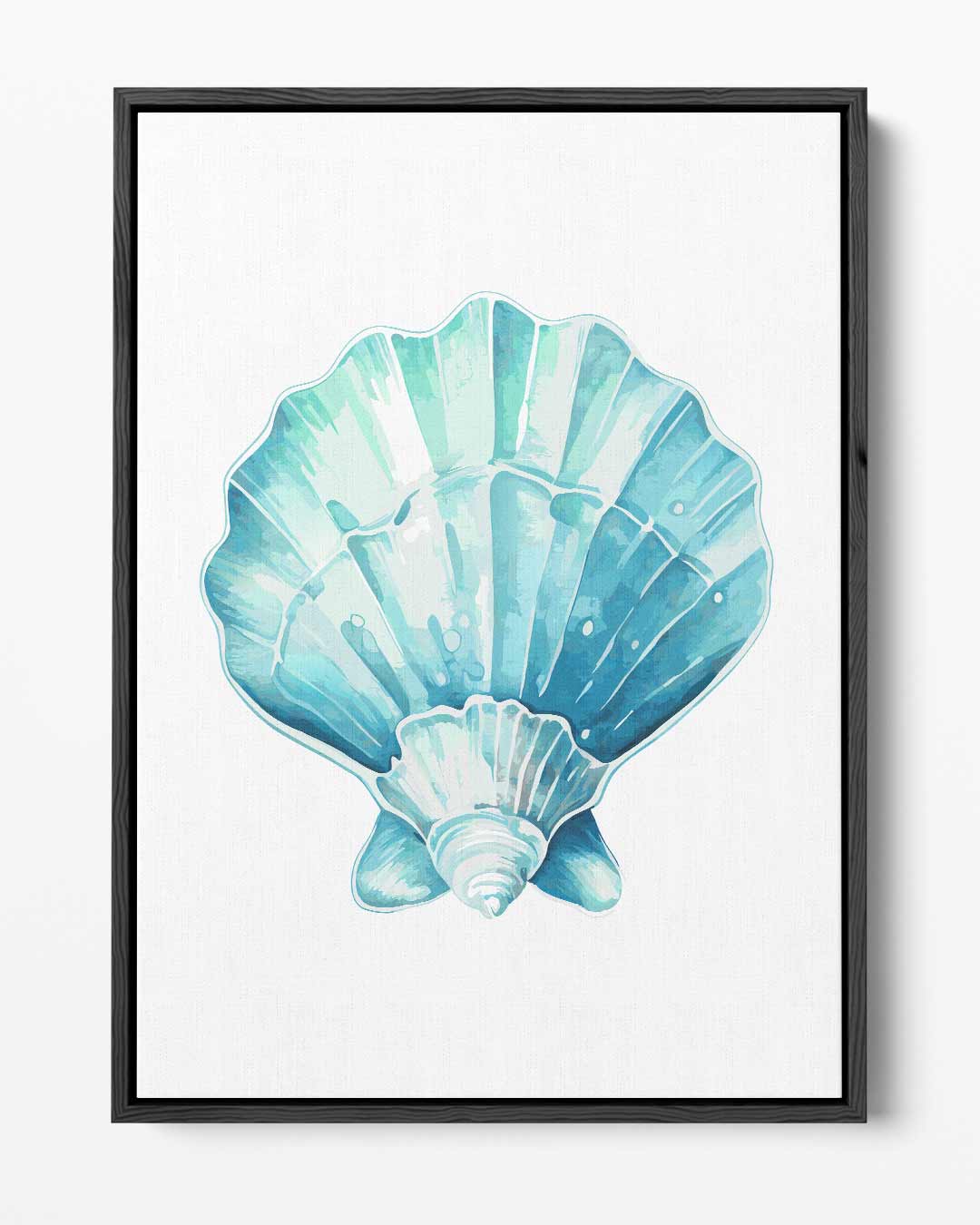 Zeeschelp Aquarelprint – portret kunstwerk als wanddecoratie