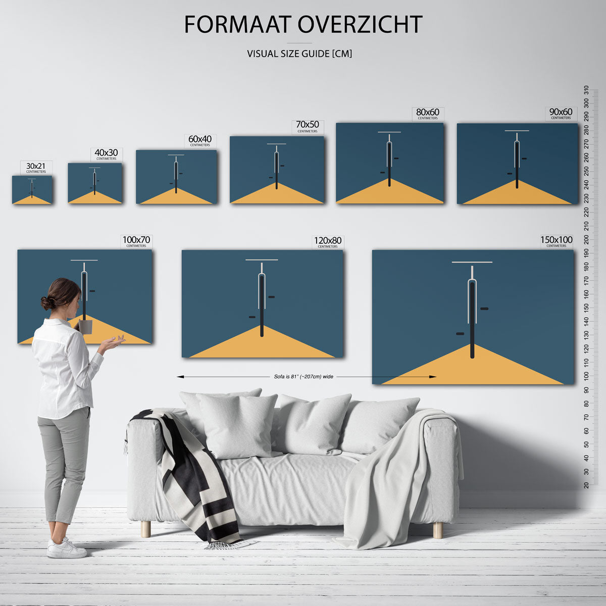 Lijnen en vlakken – Bauhaus poster als geometrische wanddecoratie