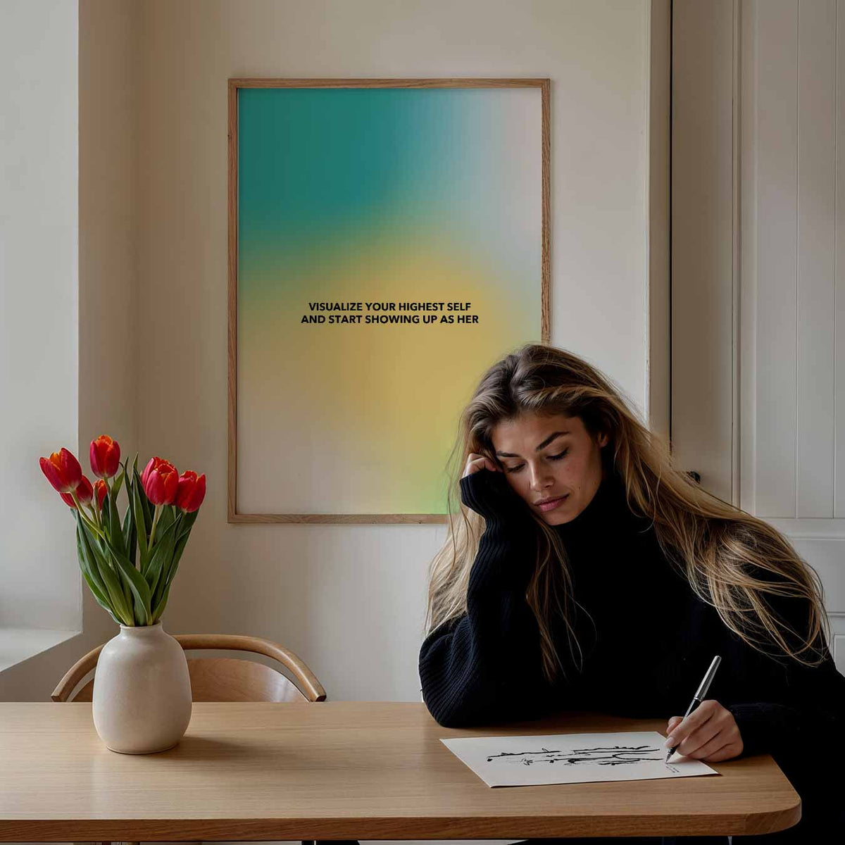 Inspirerende Motivatieposter – mindful portret poster, afbeelding 7