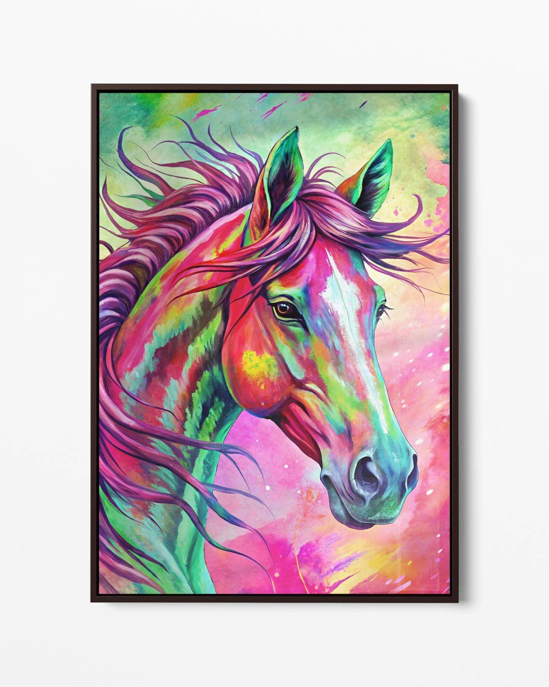 Kleurrijk Paardenportret – portret kunstwerk als wanddecoratie