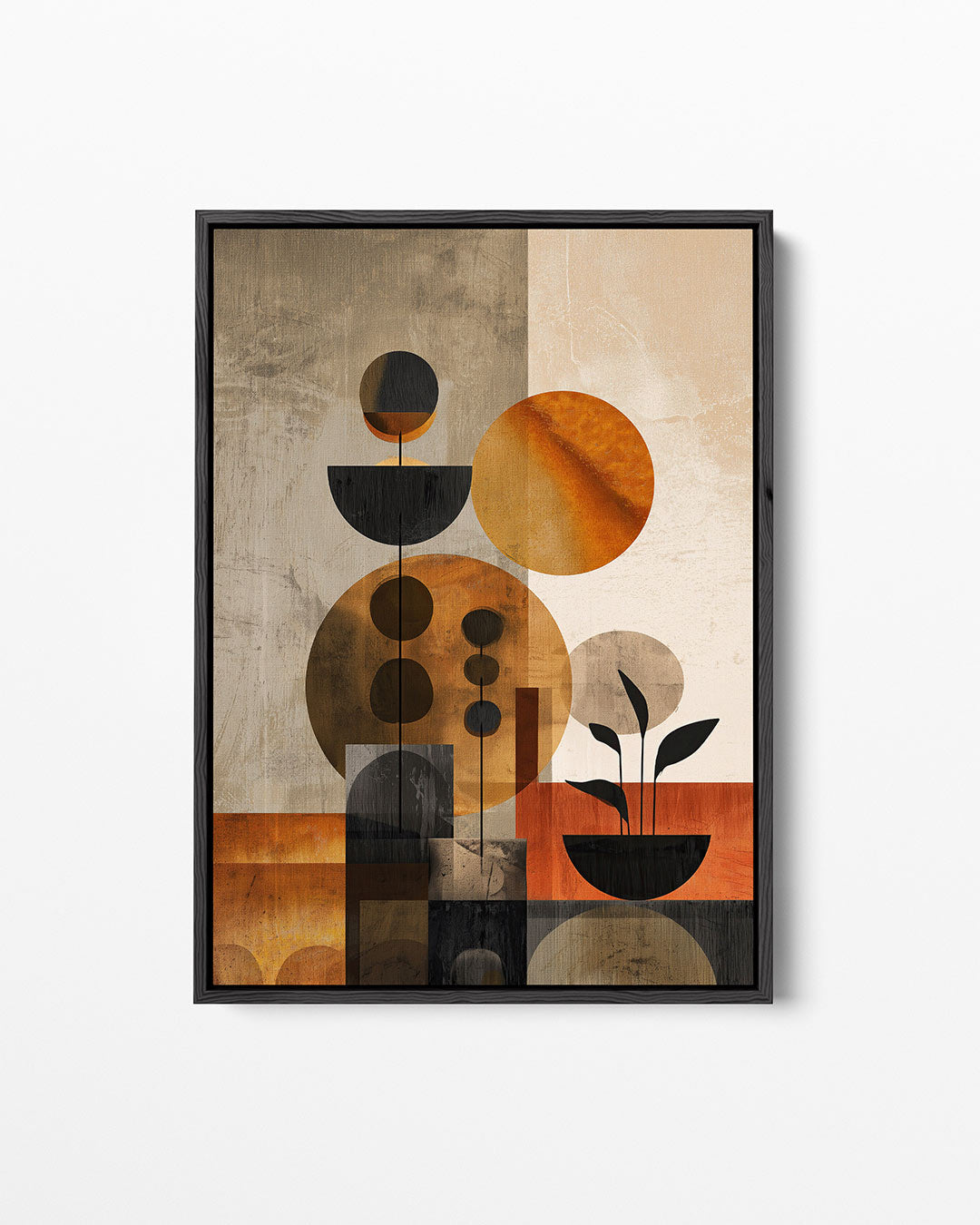 Geometrische vormen compositie – staand wanddecoratie kunstwerk