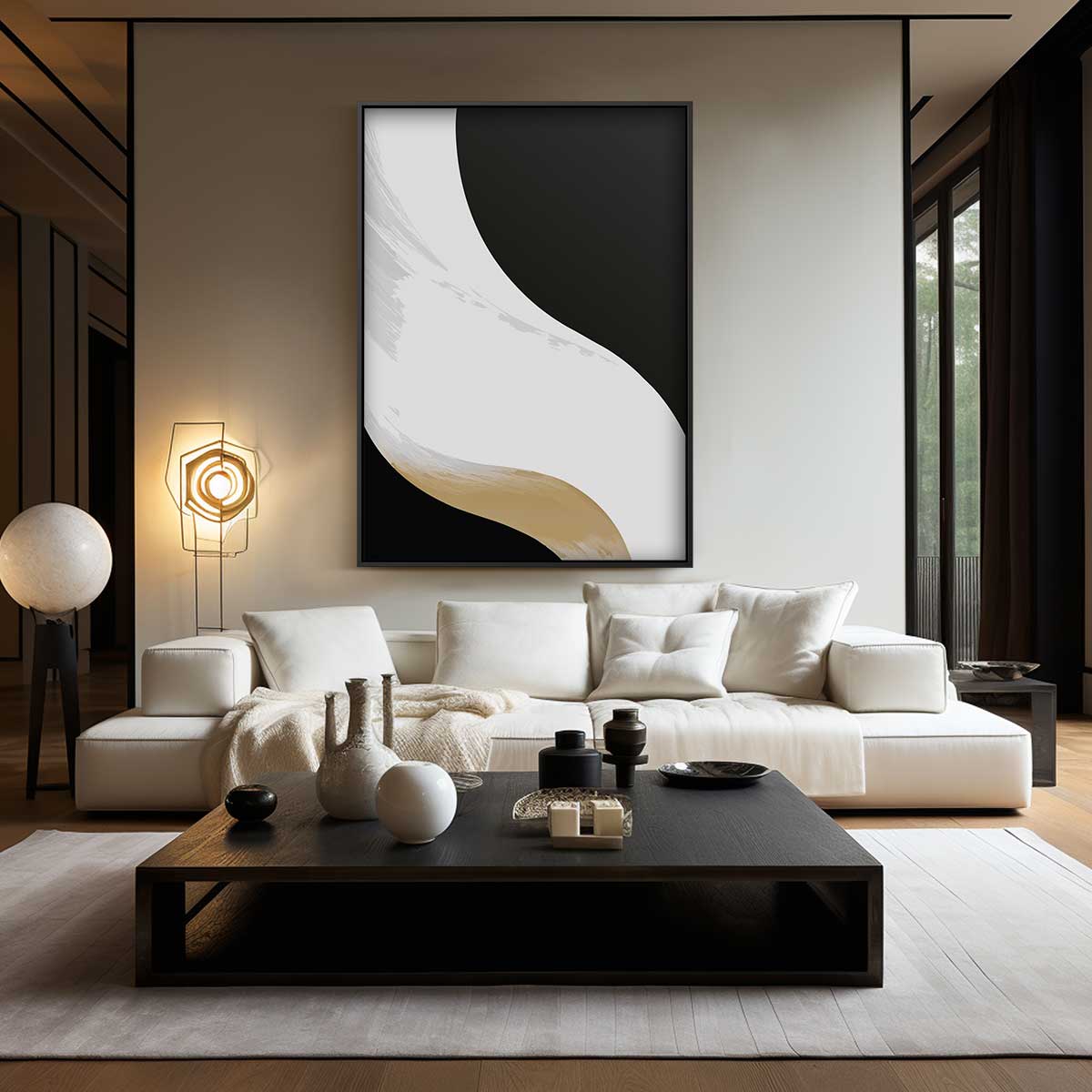Stroming van Stilte – modern portret kunstwerk van WallArtistic