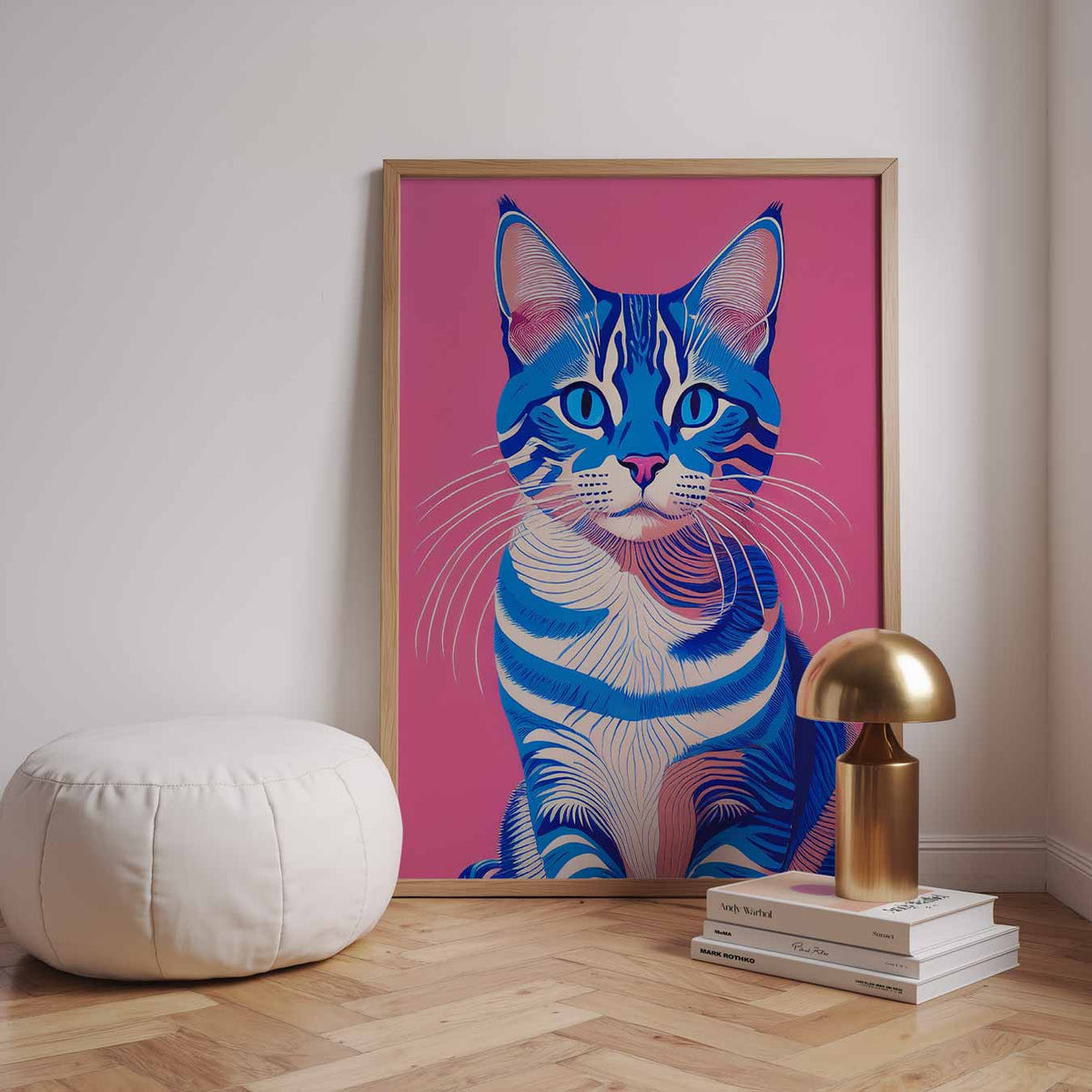 Hippe Kattenkunst – dieren poster in staand formaat